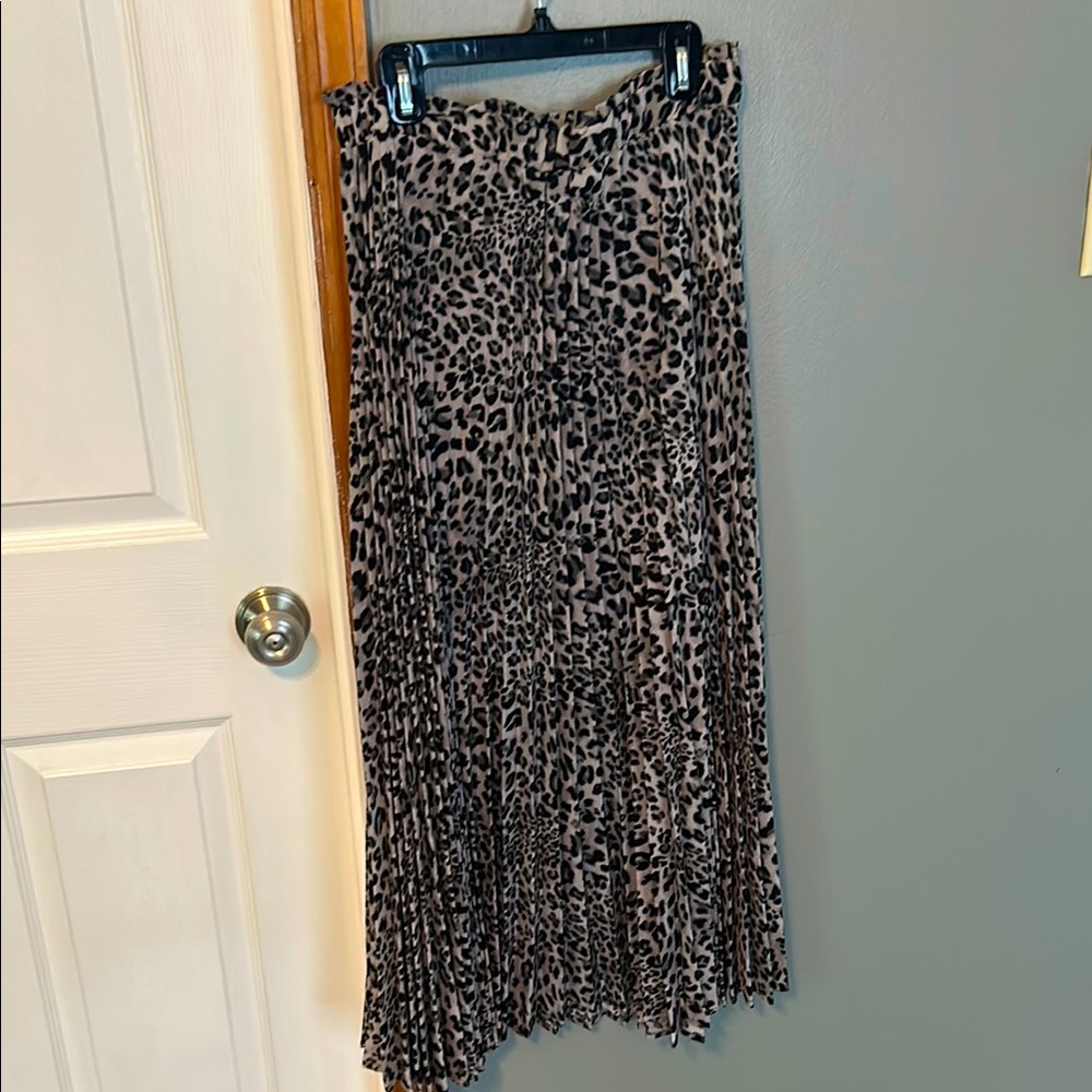 SHEIN Black and Gray Maxi A-Line Skirt